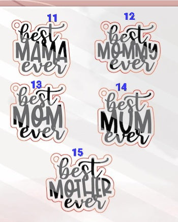 Mother's Day keychain , For Mom, I love you Mom