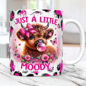 Highland Cow Mug Wrap, Just A Little Moody Mug