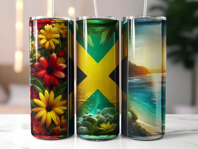 Jamaica 20oz tumbler with straw #2